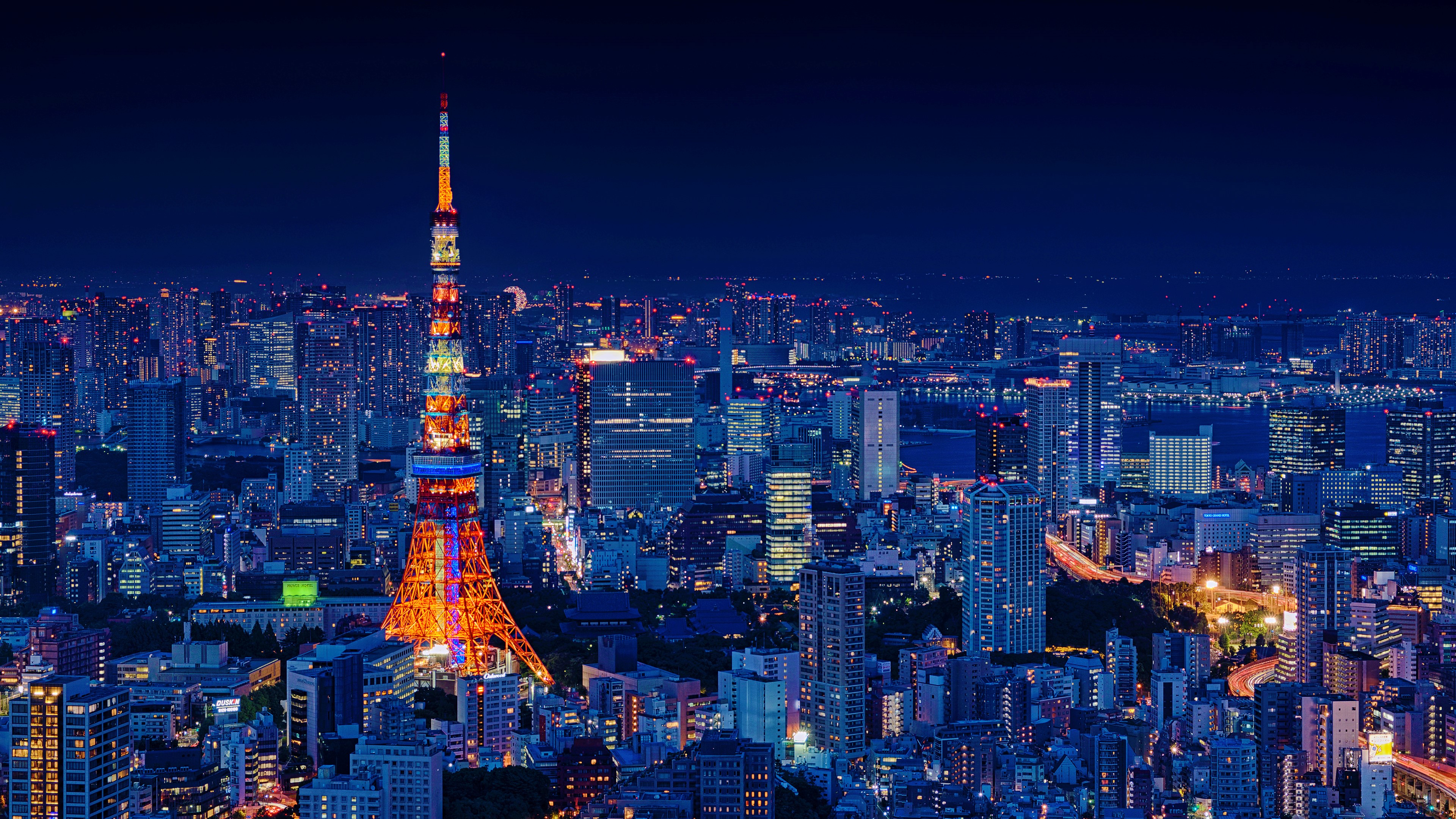 fond d'écran de la ville de tokyo,zone métropolitaine,paysage urbain,ville,zone urbaine,horizon