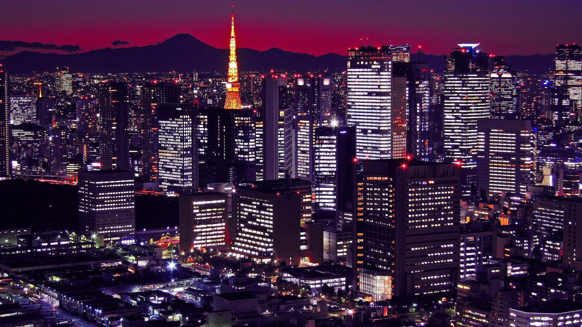fond d'écran de la ville de tokyo,paysage urbain,ville,zone métropolitaine,zone urbaine,horizon