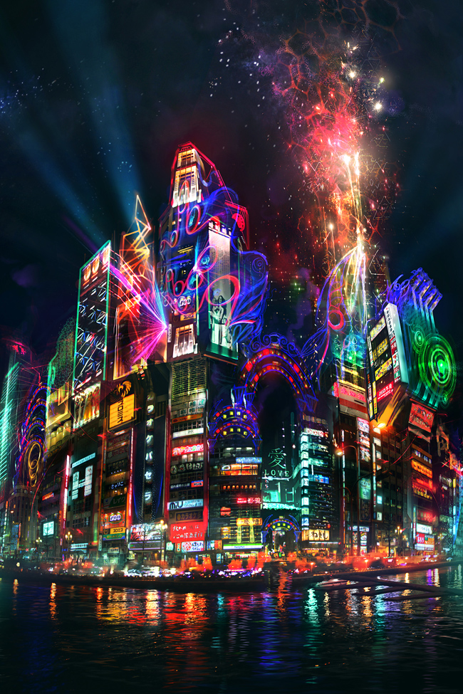 carta da parati della città di tokyo,città,area metropolitana,paesaggio urbano,notte,riflessione