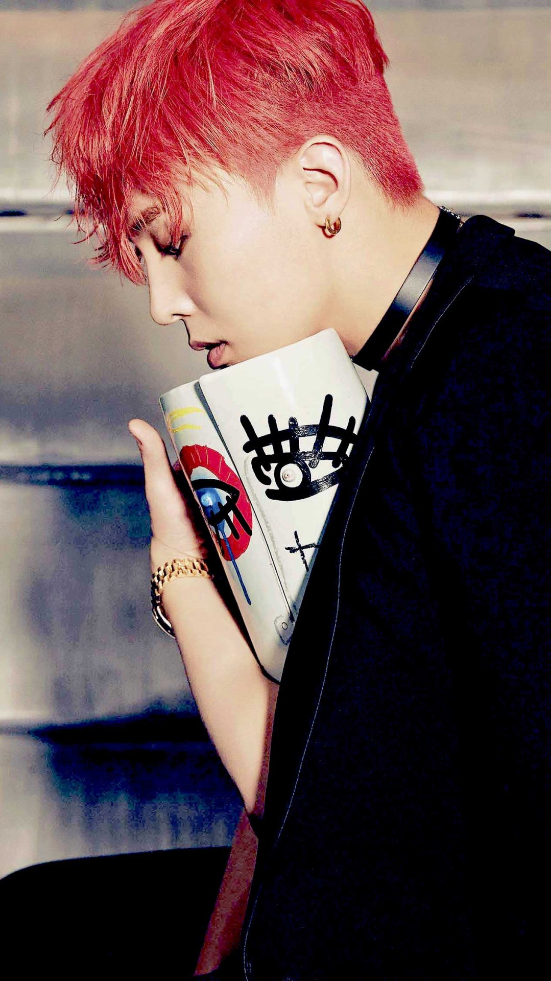 bigbang wallpaper iphone,hair,cool,hairstyle,forehead,chin