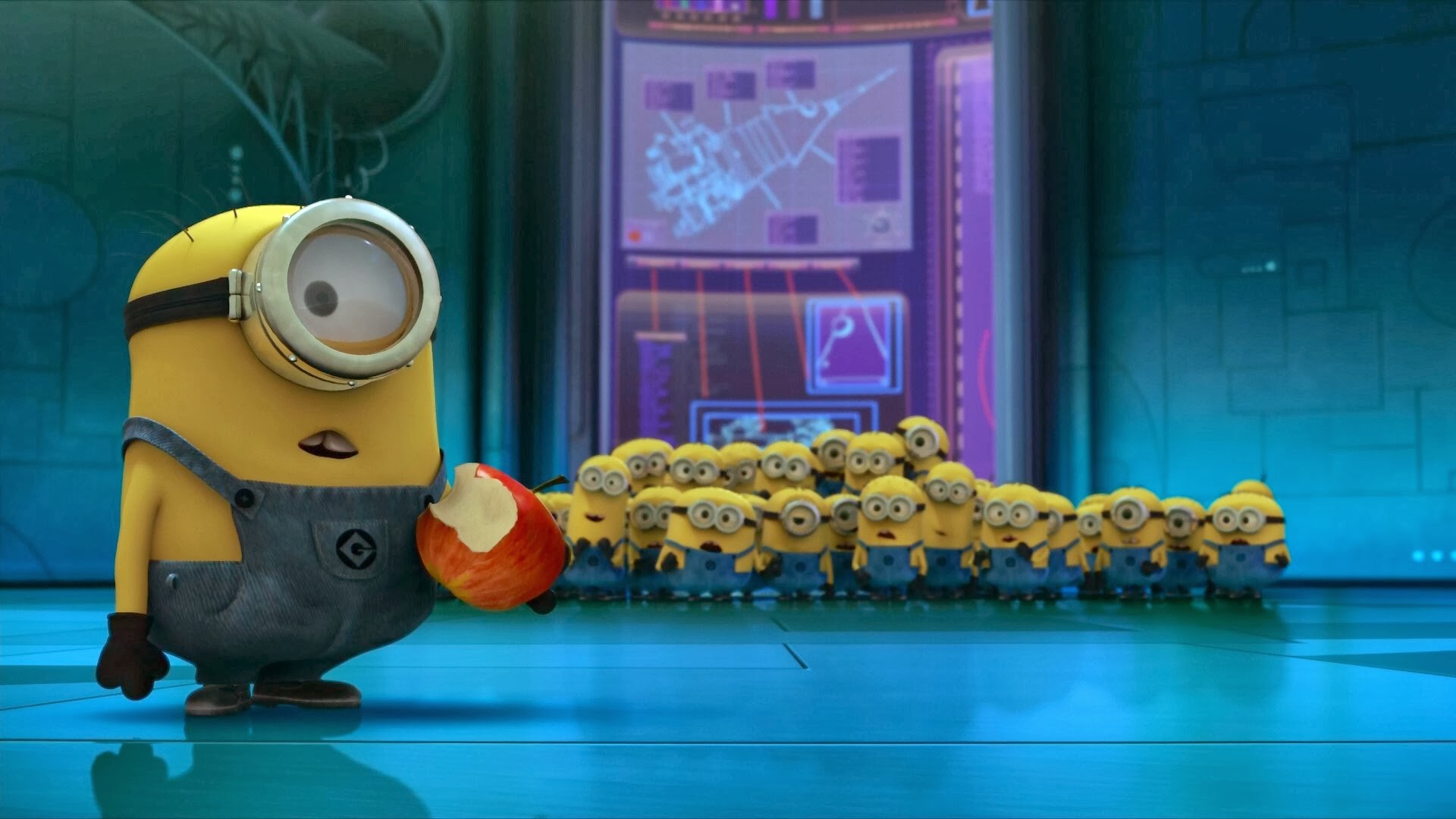 wallpaper de los minions,gelb,spielzeug,animation,animierter cartoon,action figur