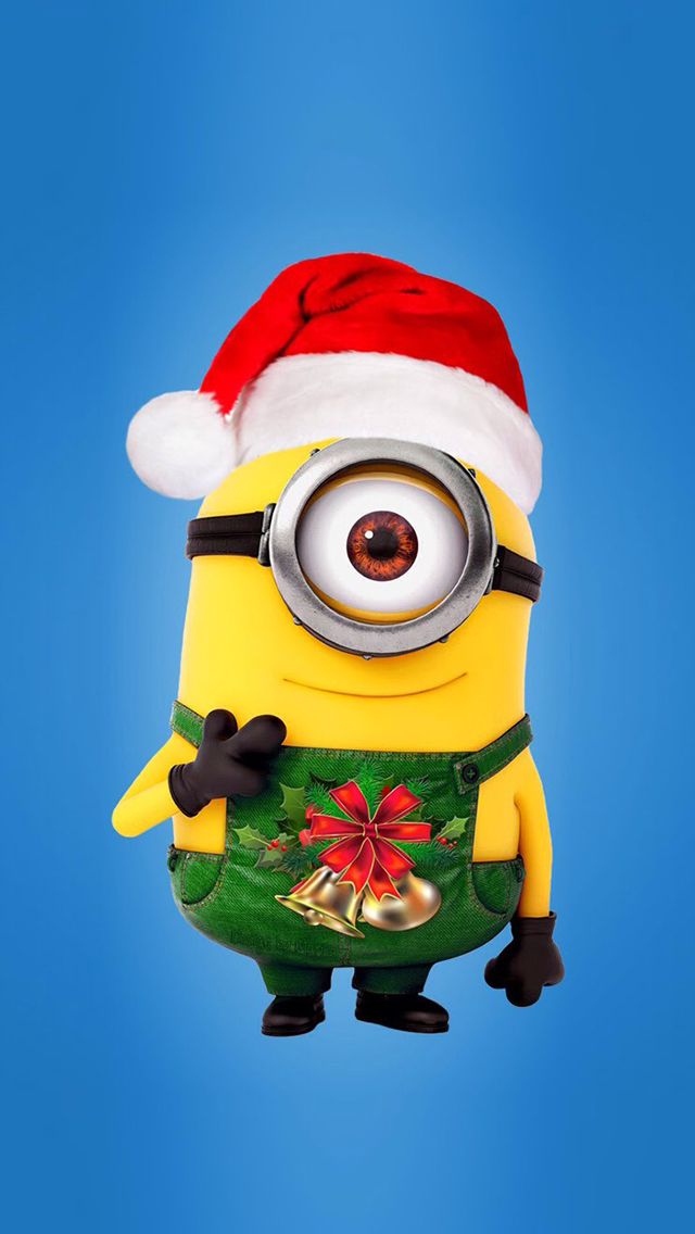 minions hd wallpaper for iphone,animation,toy,fictional character,santa claus,animated cartoon