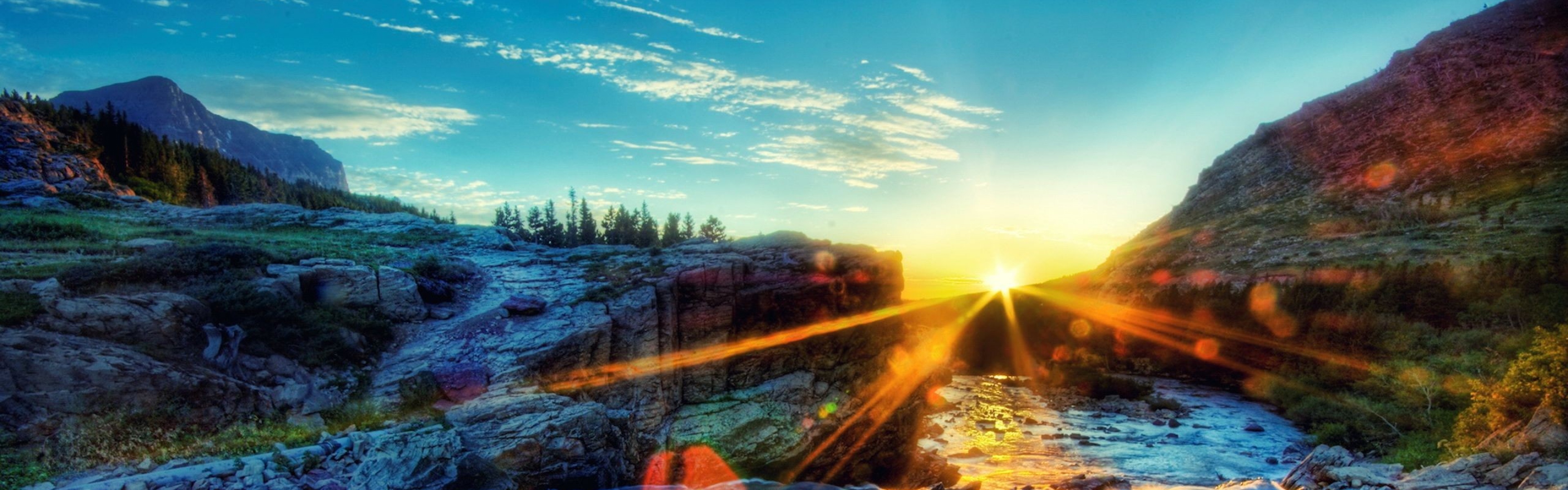 3840x1200 fondo de pantalla,cielo,naturaleza,paisaje natural,horizonte,mañana