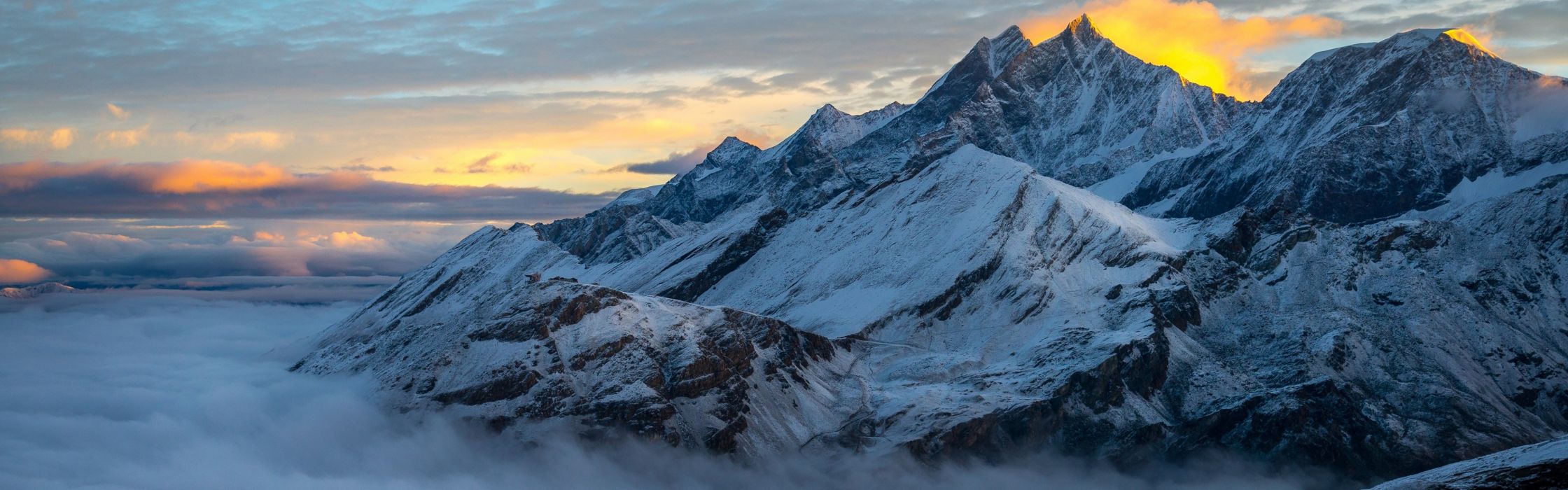 3840x1200壁紙,山,山脈,自然,自然の風景,空