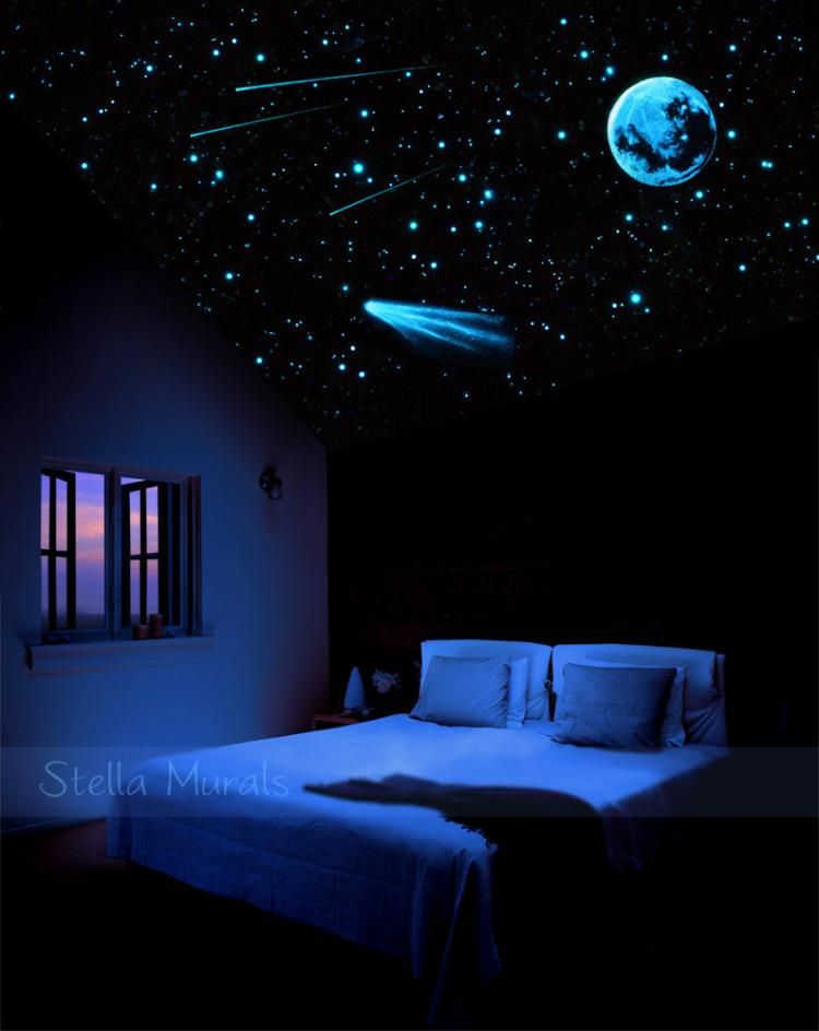 glow in the dark wallpaper for bedroom,light,room,lighting,sky,bed
