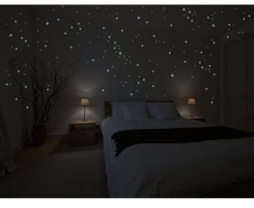 寝室の暗い壁紙で光る,寝室,ベッド,ルーム,財産,壁