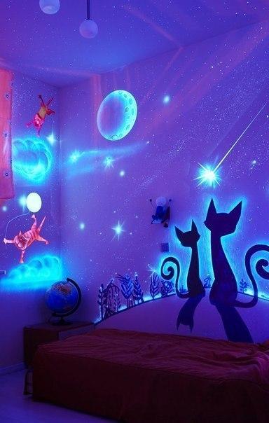 glow in the dark wallpaper for bedroom,light,sky,animation,graphic design,animated cartoon