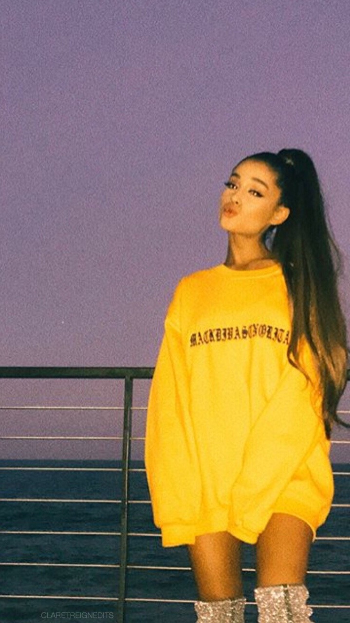 ariana grande wallpaper tumblr,yellow,shoulder,clothing,fashion,orange