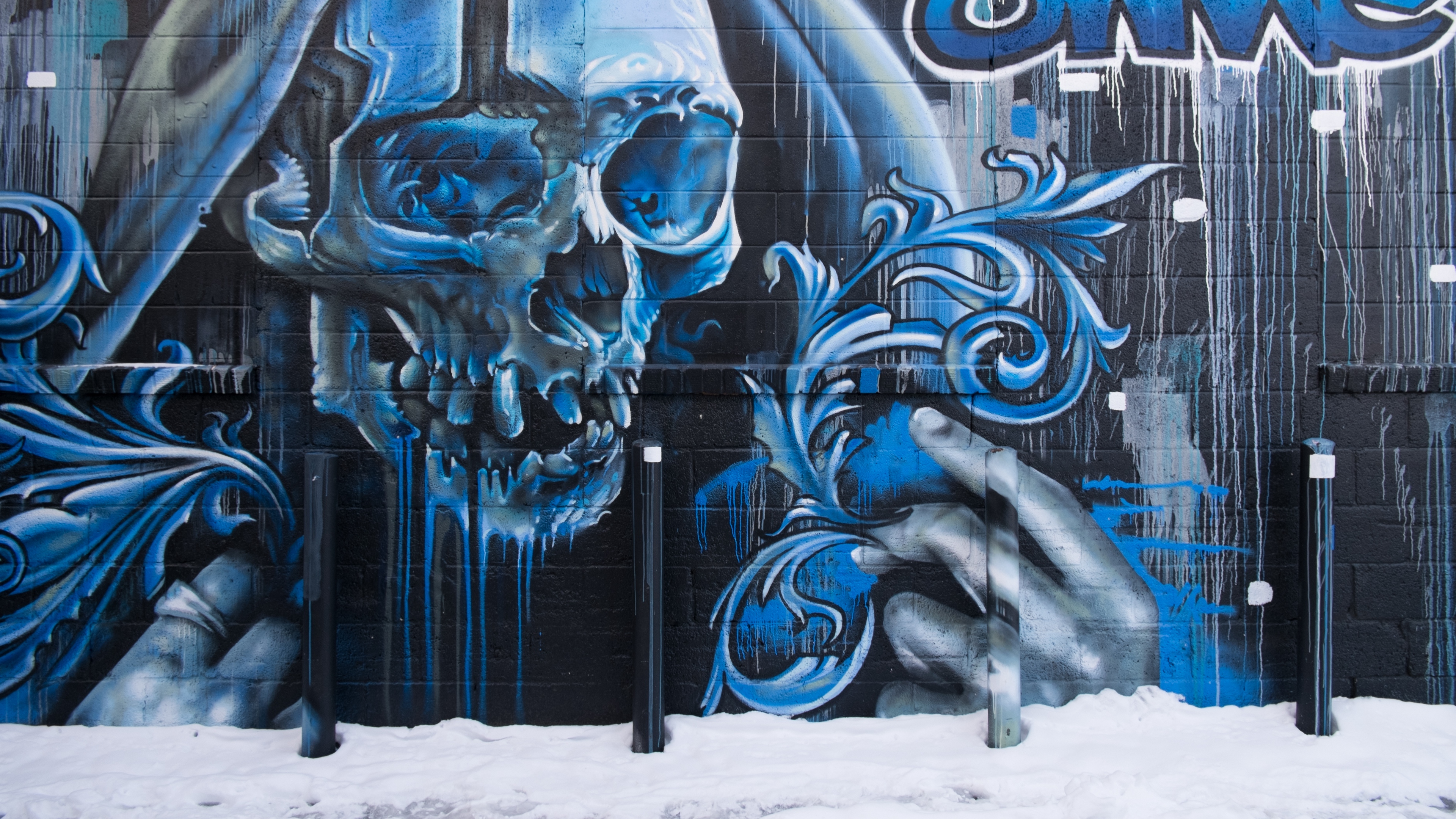 graffiti wallpapers 4k,graffiti,blue,street art,art,mural