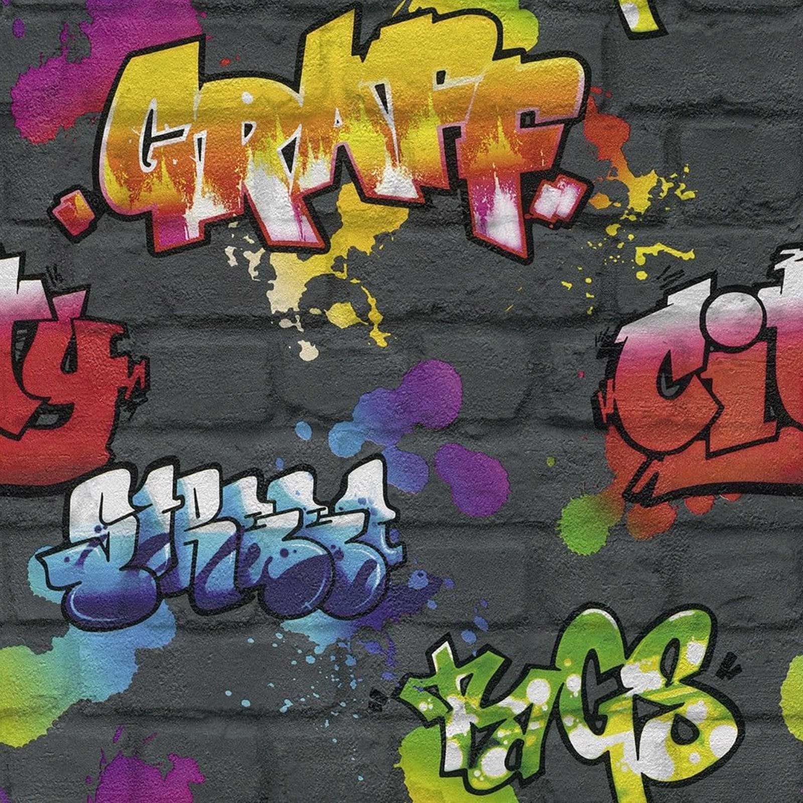 papier peint brique graffiti,graffiti,texte,art de rue,police de caractère,art