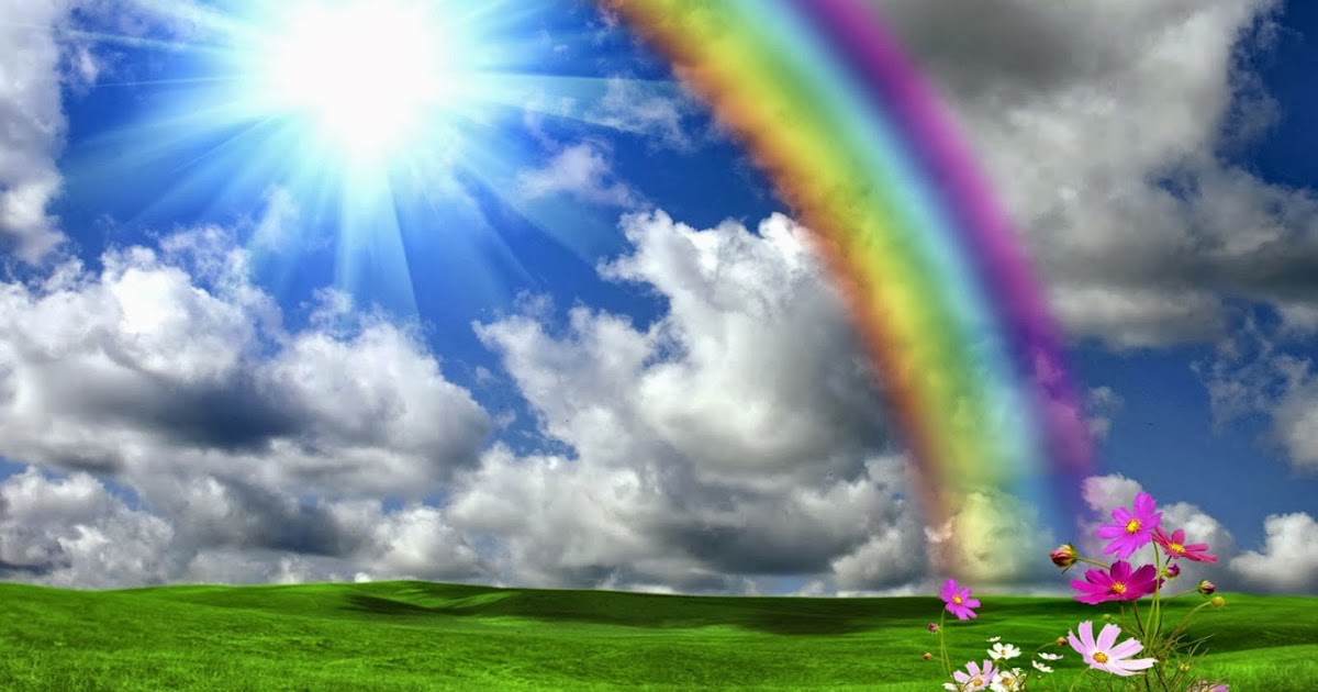 beautiful rainbow wallpapers,rainbow,sky,natural landscape,nature,daytime