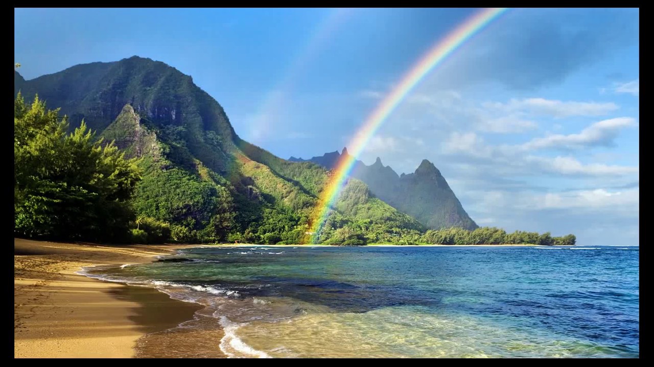 beaux fonds d'écran arc en ciel,paysage naturel,la nature,arc en ciel,plan d'eau,ciel