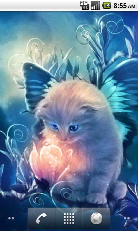 love magic hd live wallpaper,cat,whiskers,felidae,kitten,fictional character