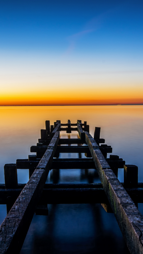 huawei wallpaper free download,sky,horizon,pier,natural landscape,sunset