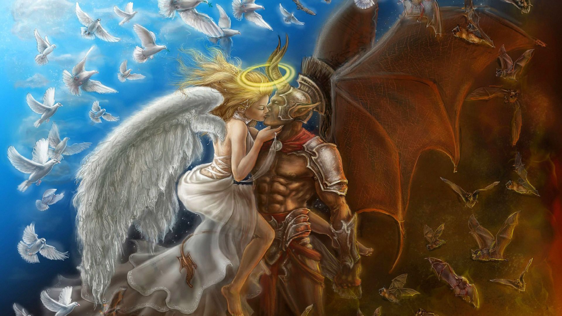 amore magico live wallpaper hd,cg artwork,mitologia,personaggio fittizio,arte,illustrazione