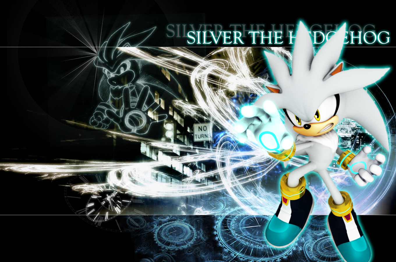 silver the hedgehog wallpaper,graphic design,cartoon,anime,illustration,graphics