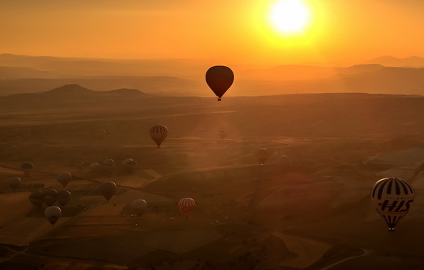 sports wallpapers for android,hot air ballooning,hot air balloon,sky,morning,atmospheric phenomenon