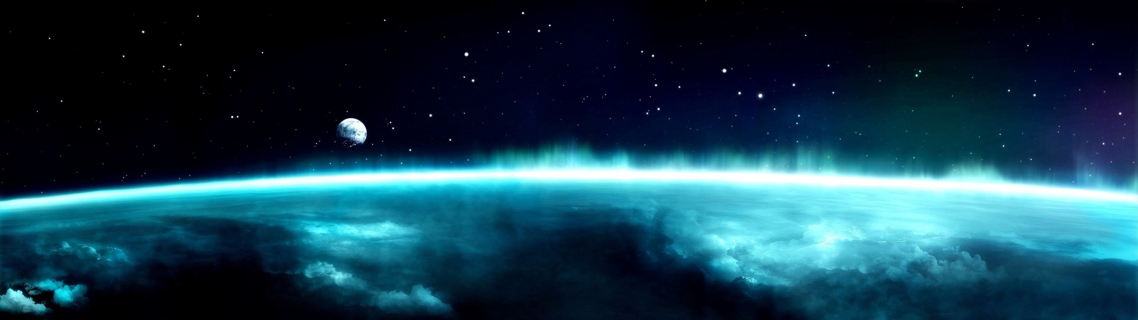 4480x1080 fondo de pantalla,atmósfera,espacio exterior,naturaleza,cielo,objeto astronómico