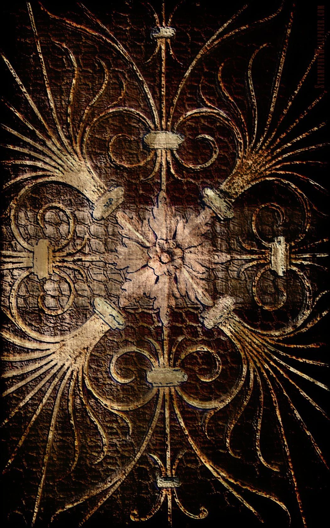 steampunk phone wallpaper,pattern,brown,design,symmetry,art
