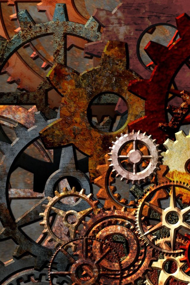 steampunk phone wallpaper,pattern,brown,visual arts,art,design