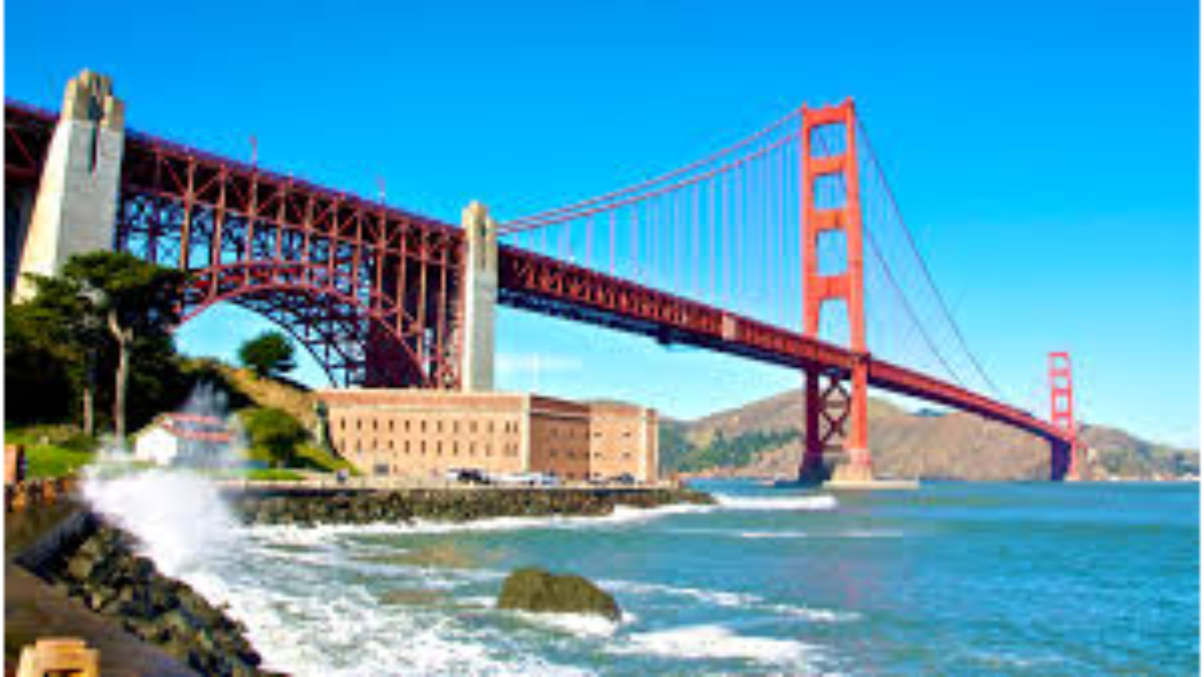 san francisco wallpaper 4k,bridge,landmark,water,tourism,suspension bridge