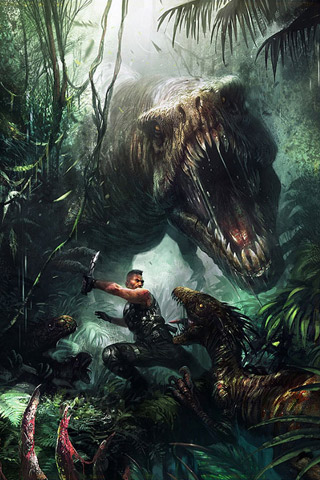 dinosaur iphone wallpaper,dinosaur,tyrannosaurus,jungle,extinction,natural environment