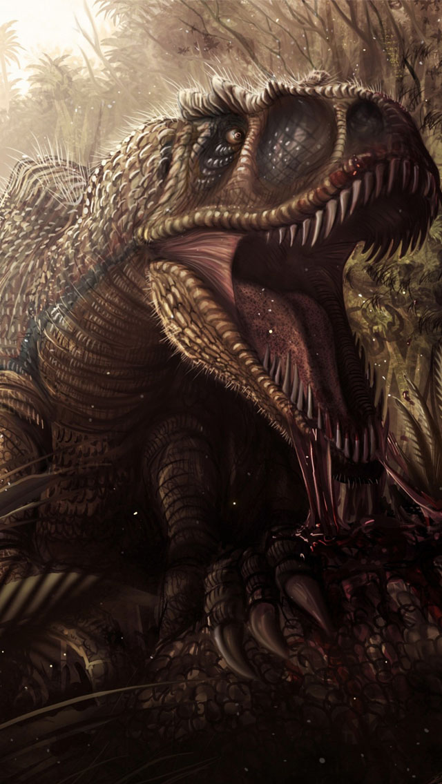 dinosaurier iphone wallpaper,dinosaurier,tyrannosaurus,velociraptor,erfundener charakter,illustration