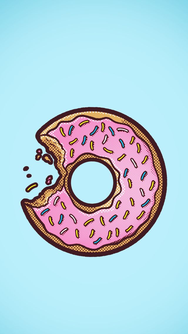 fond d'écran donut pour iphone,donut,police de caractère,illustration,produits de boulangerie,modèle