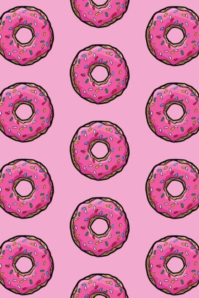fond d'écran donut pour iphone,rose,donut,modèle,cercle,produits de boulangerie
