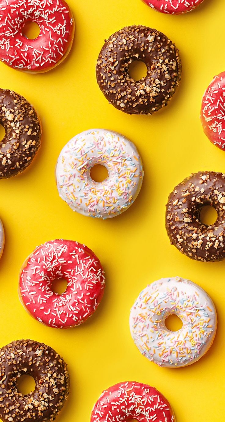 donut wallpaper for iphone,doughnut,food,cider doughnut,ciambella,cuisine