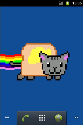 nyan katze live wallpaper,bildschirmfoto,technologie,spiele,schriftart,animation