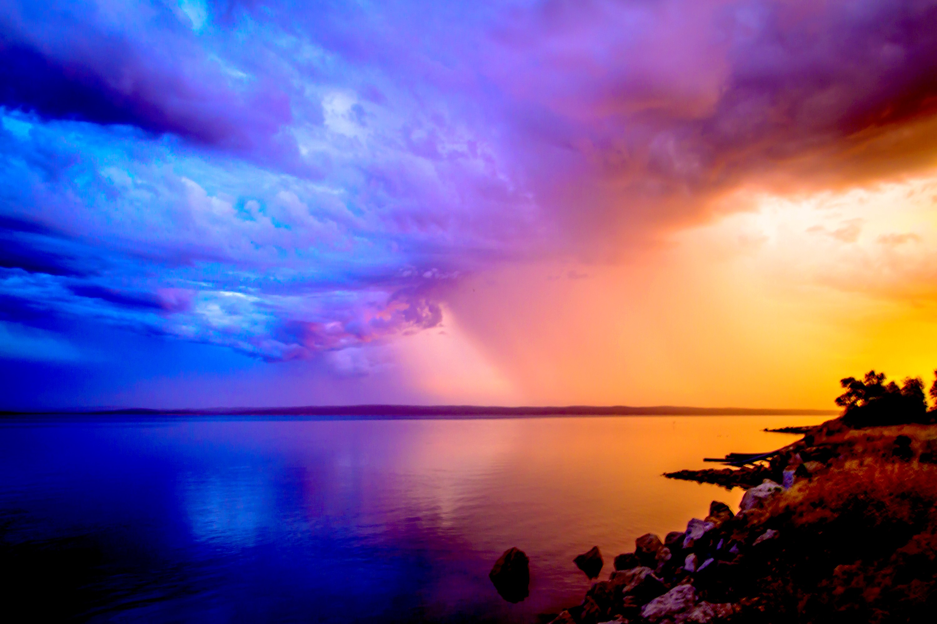 3000x2000 tapete,himmel,natur,nachglühen,horizont,wolke