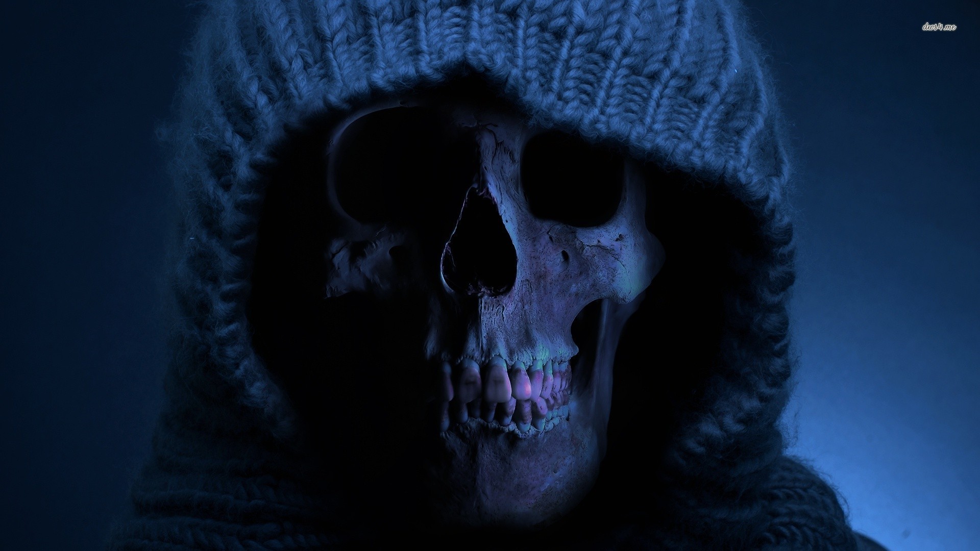 256k wallpaper,skull,blue,bone,light,head