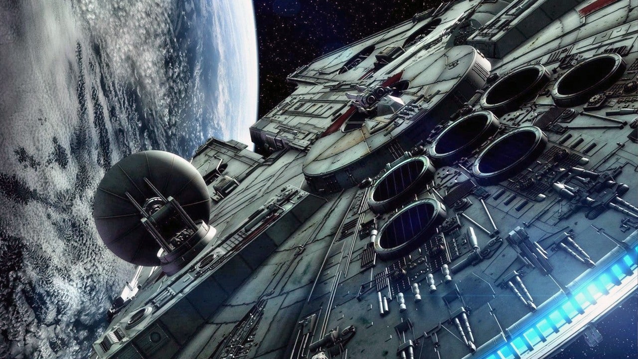 millenium falcon wallpaper,spacecraft,space station,battleship,strategy video game,cg artwork
