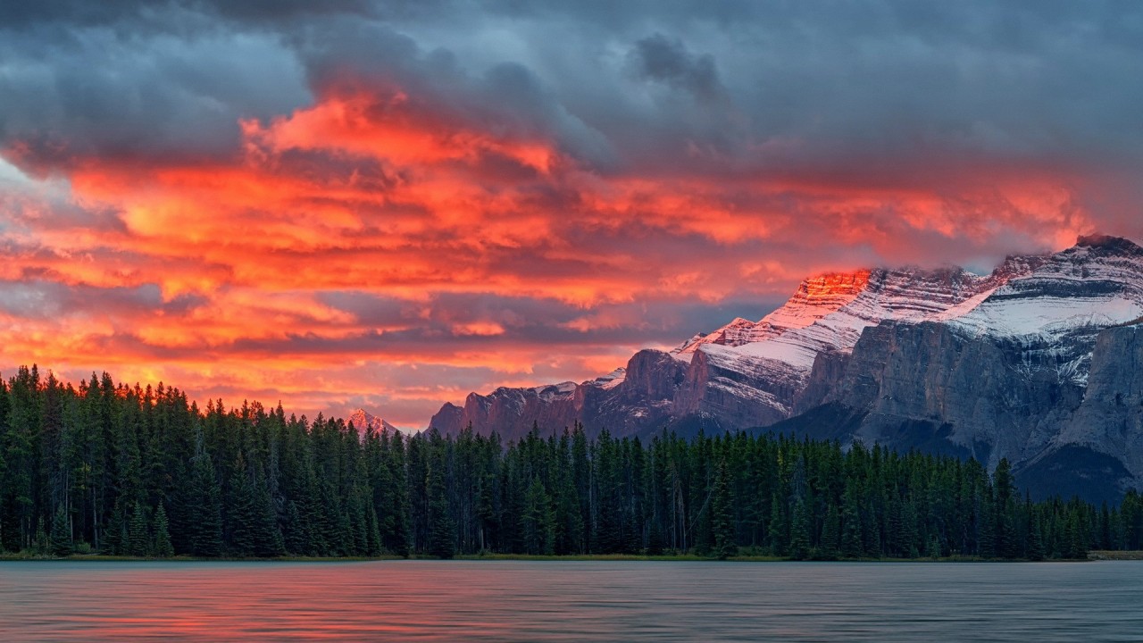 rockies wallpaper,sky,nature,natural landscape,red sky at morning,mountain