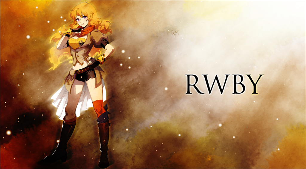 rwby yang wallpaper,anime,fictional character,font,cg artwork,illustration