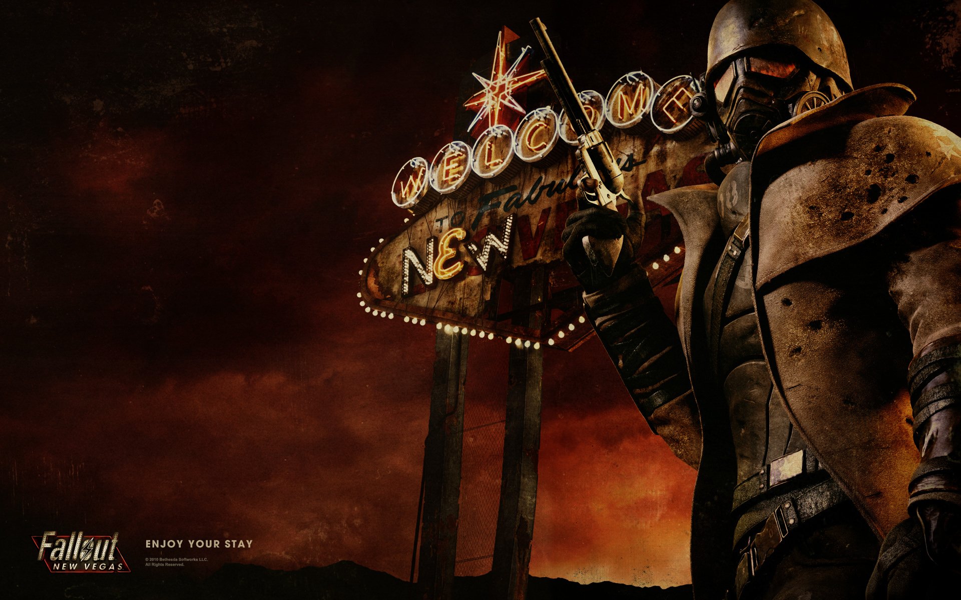 fallout new vegas fondo de pantalla hd,juego de acción y aventura,cg artwork,juego de pc,composición digital,sombrerería