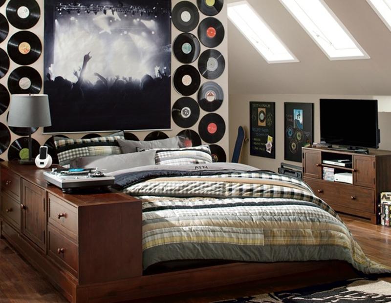 guitar wallpaper for bedroom,bedroom,furniture,bed,room,bed sheet