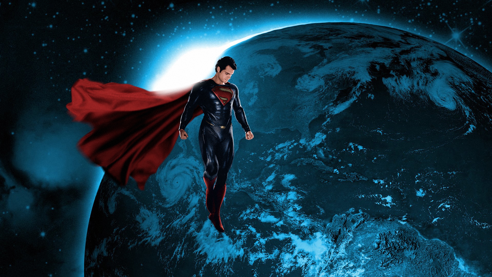 fond d'écran superman hd pour android,oeuvre de cg,personnage fictif,ciel,espace,illustration