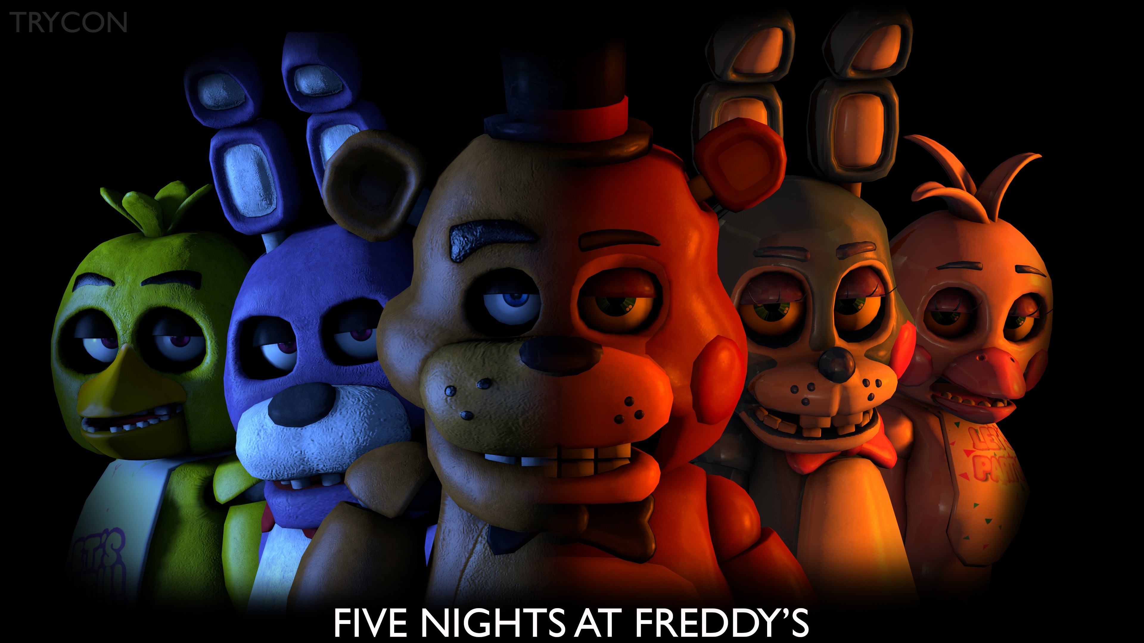wallpapers de five nights at freddy's,animation,cartoon,animated cartoon,fiction,smile