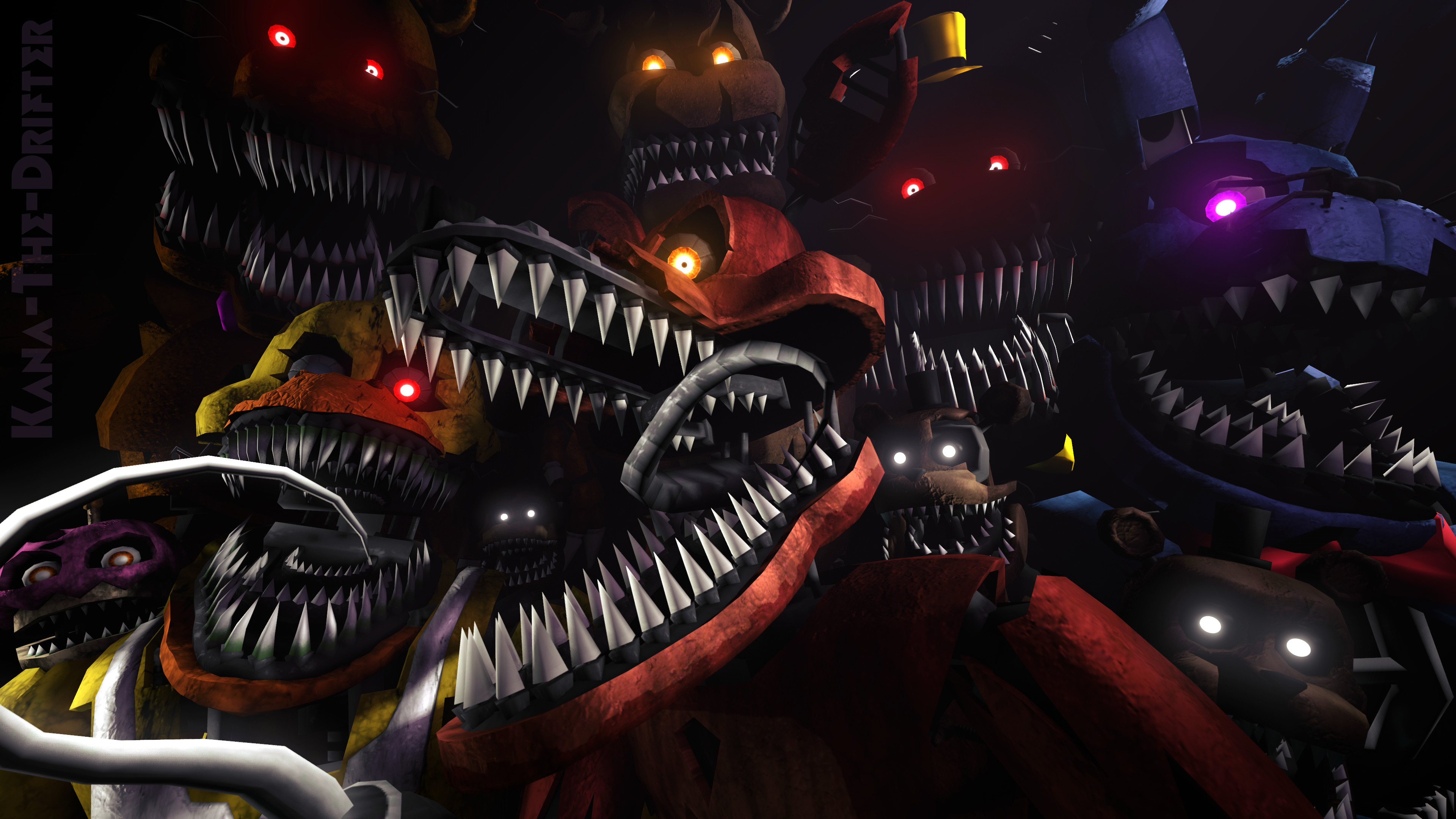 wallpapers de five nights at freddy's,games,darkness,night,fictional character,midnight