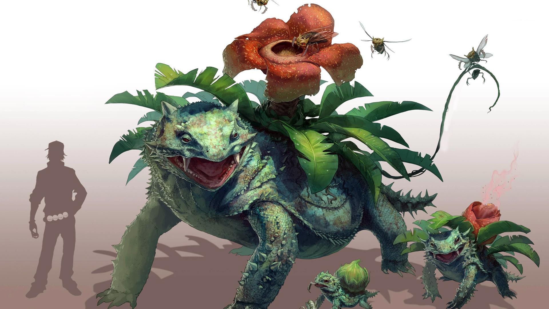 bulbasaur wallpaper,animated cartoon,animation,organism,fictional character,illustration