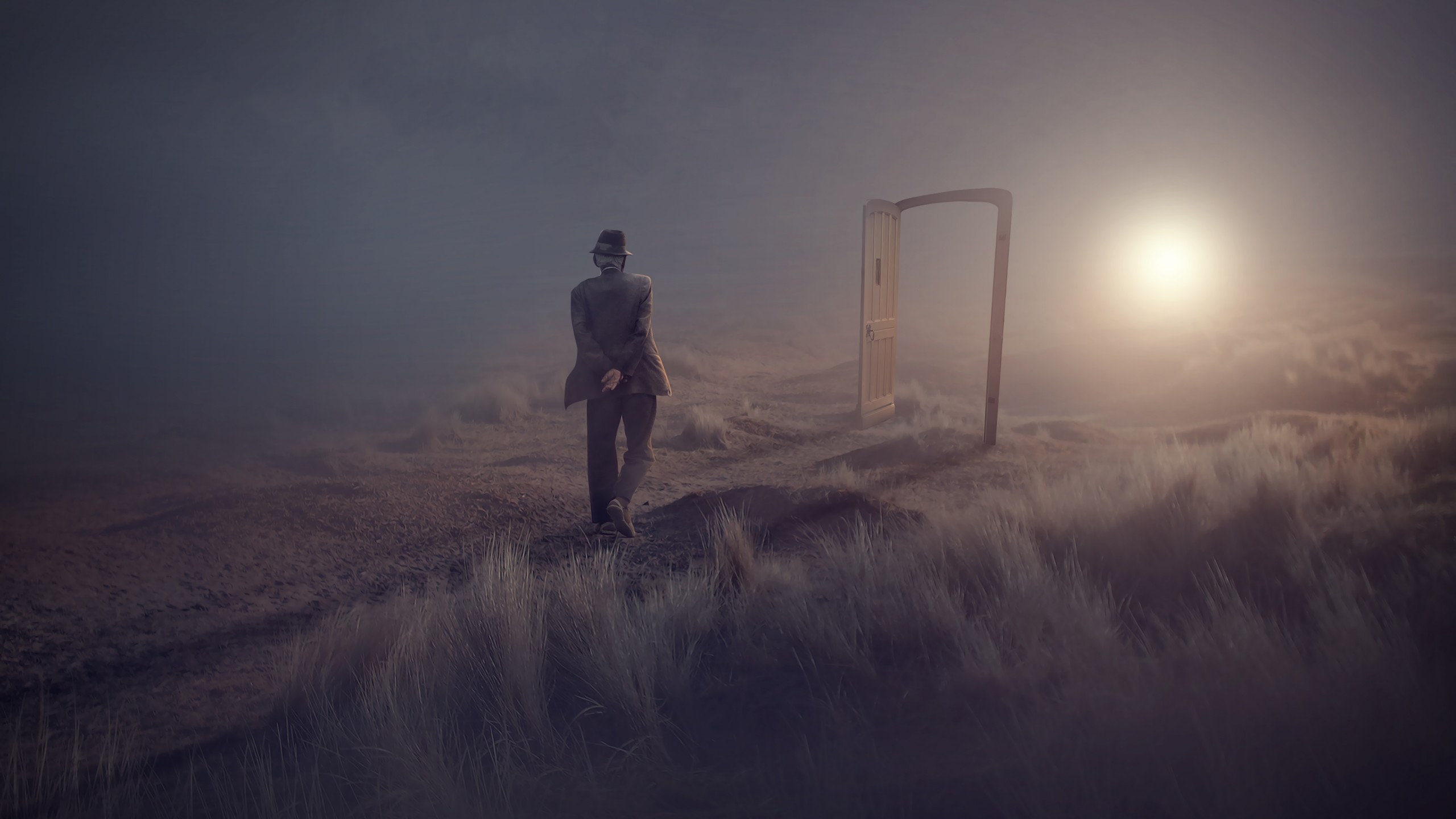 alone man wallpaper,atmospheric phenomenon,sky,mist,fog,atmosphere