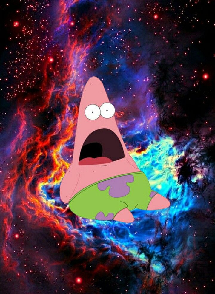 patrick star wallpaper iphone,cartoon,illustration,space,animation,outer space