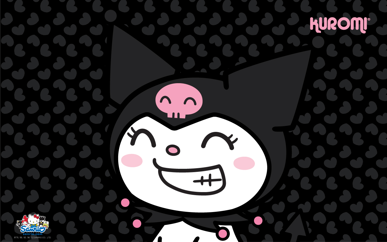 kuromi wallpaper,dibujos animados,rosado,animación,diseño,fuente