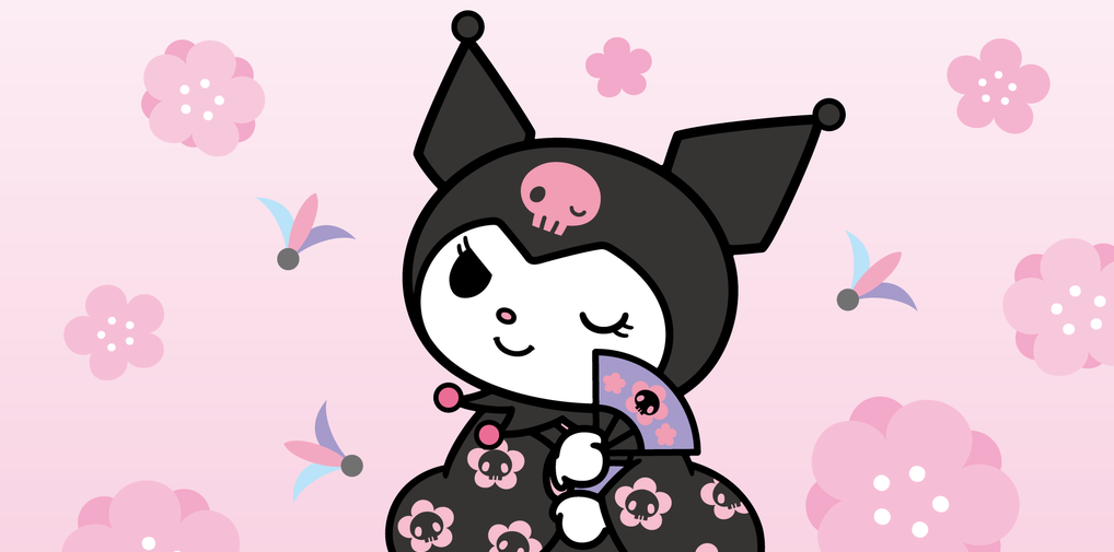 kuromi wallpaper,dibujos animados,rosado,ilustración,violeta,clipart