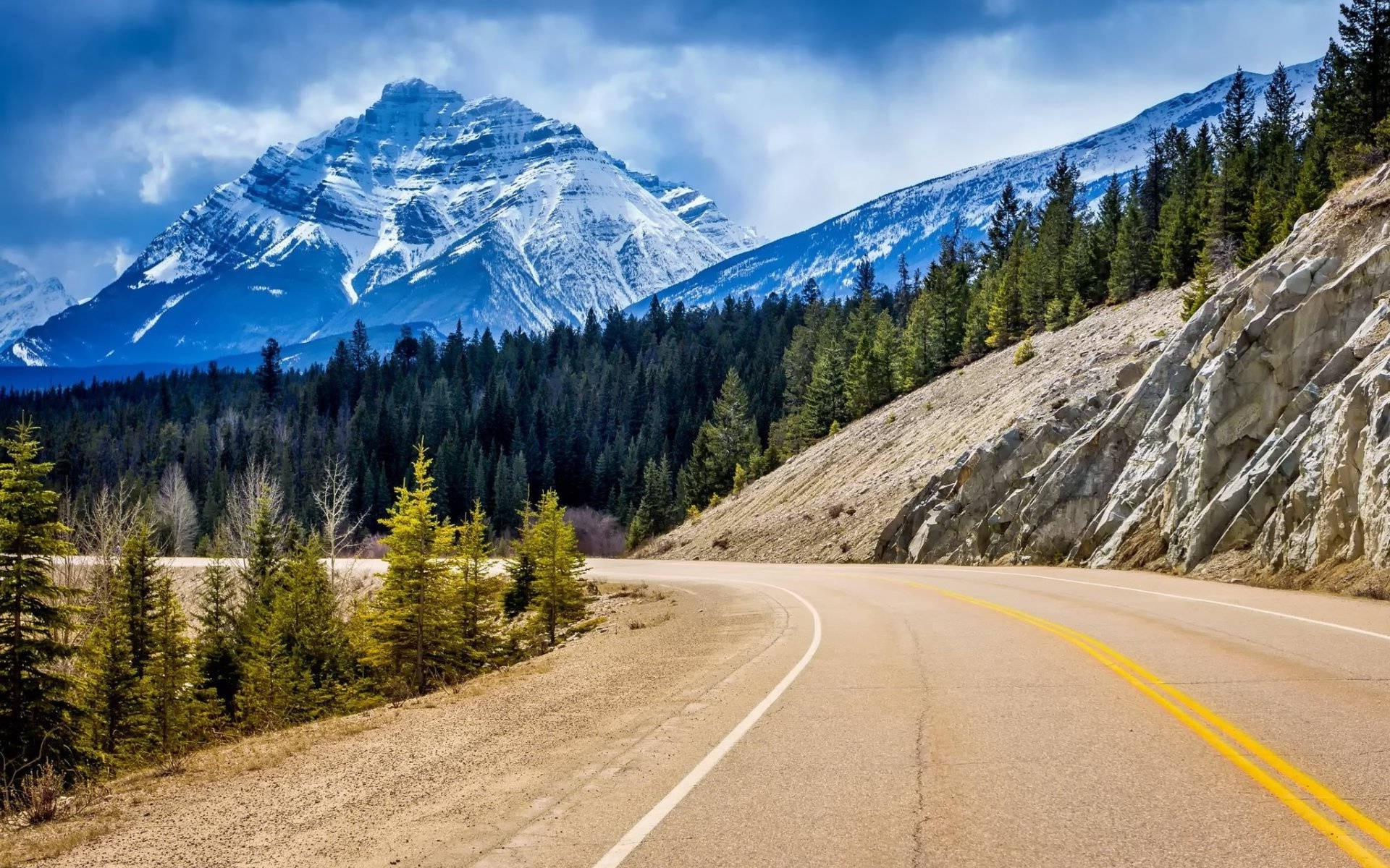 自然道路の壁紙のhd,山,道路,自然の風景,自然,高速道路