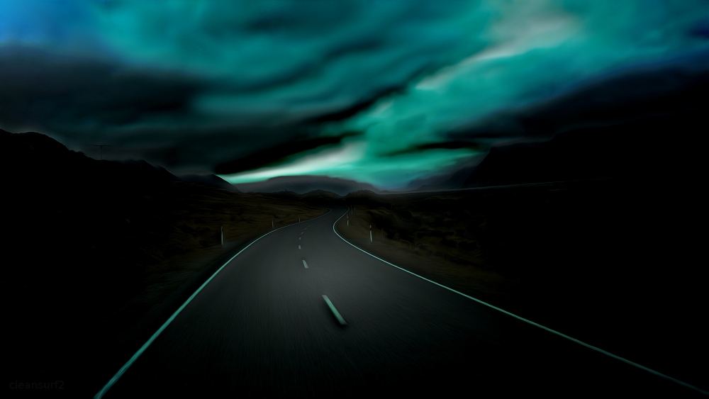 fondo de pantalla de carretera oscura,azul,naturaleza,cielo,negro,verde