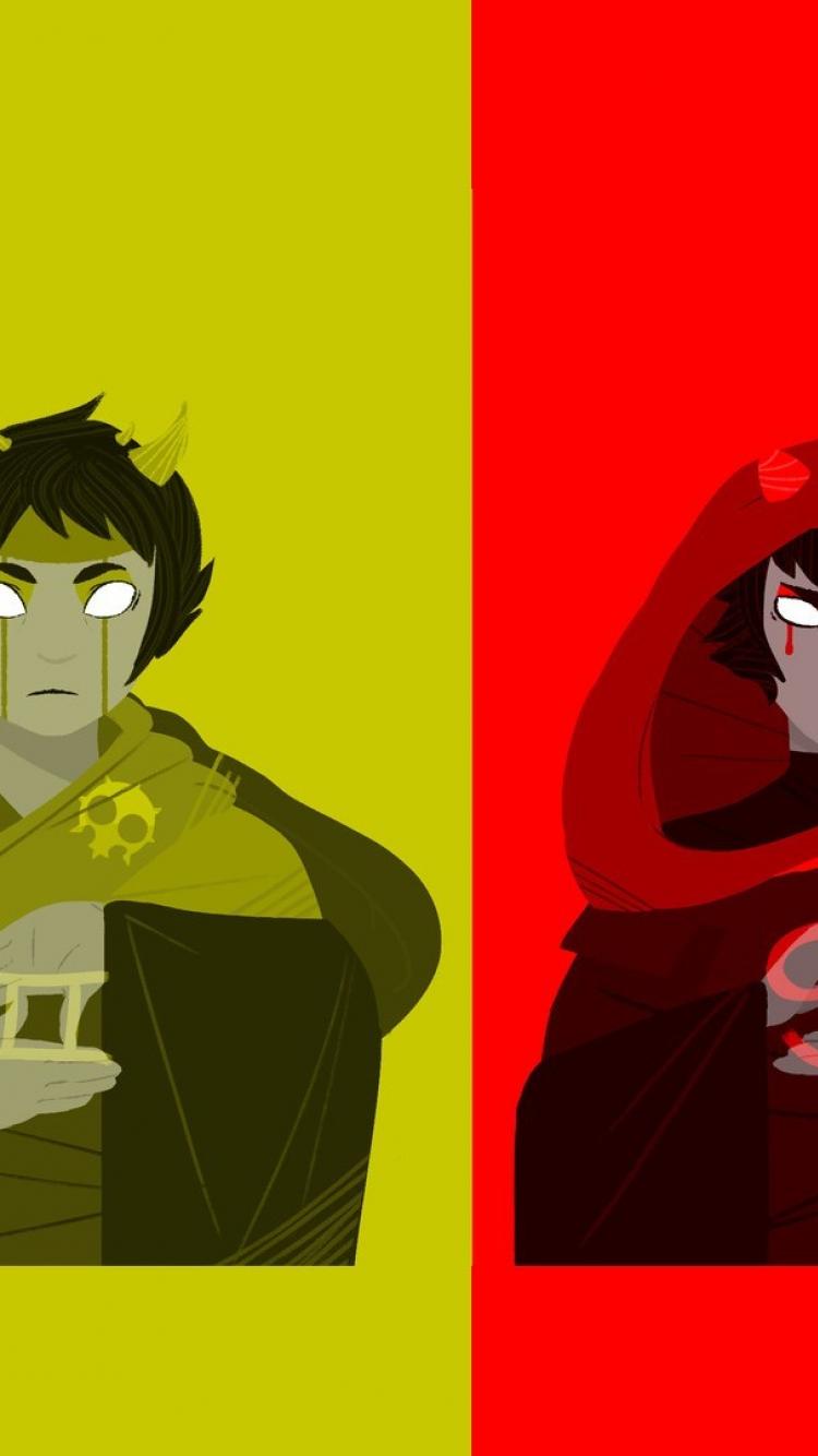 homestuck iphone wallpaper,cartoon,red,anime,illustration,graphic design (269433) WallpaperUse