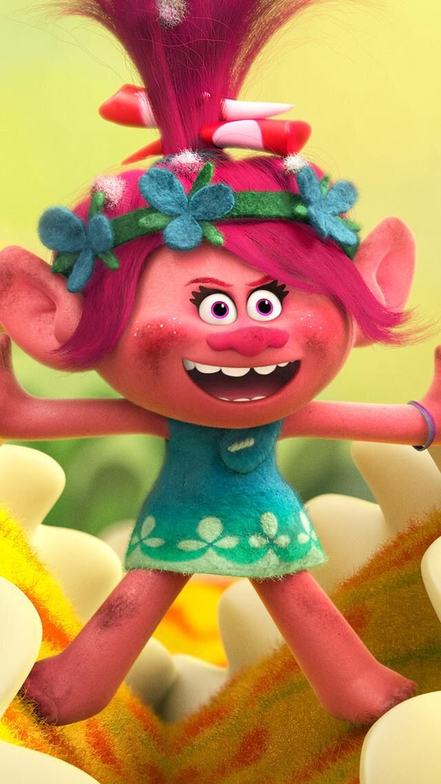 trolls wallpaper iphone,cartoon,toy,animation,animated cartoon,fictional character